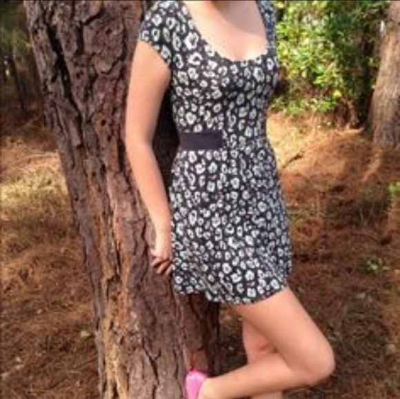 🇺🇦 NWT Y2K Blue cheetah aninal print skater dress Size XS - Picture 2 of 4